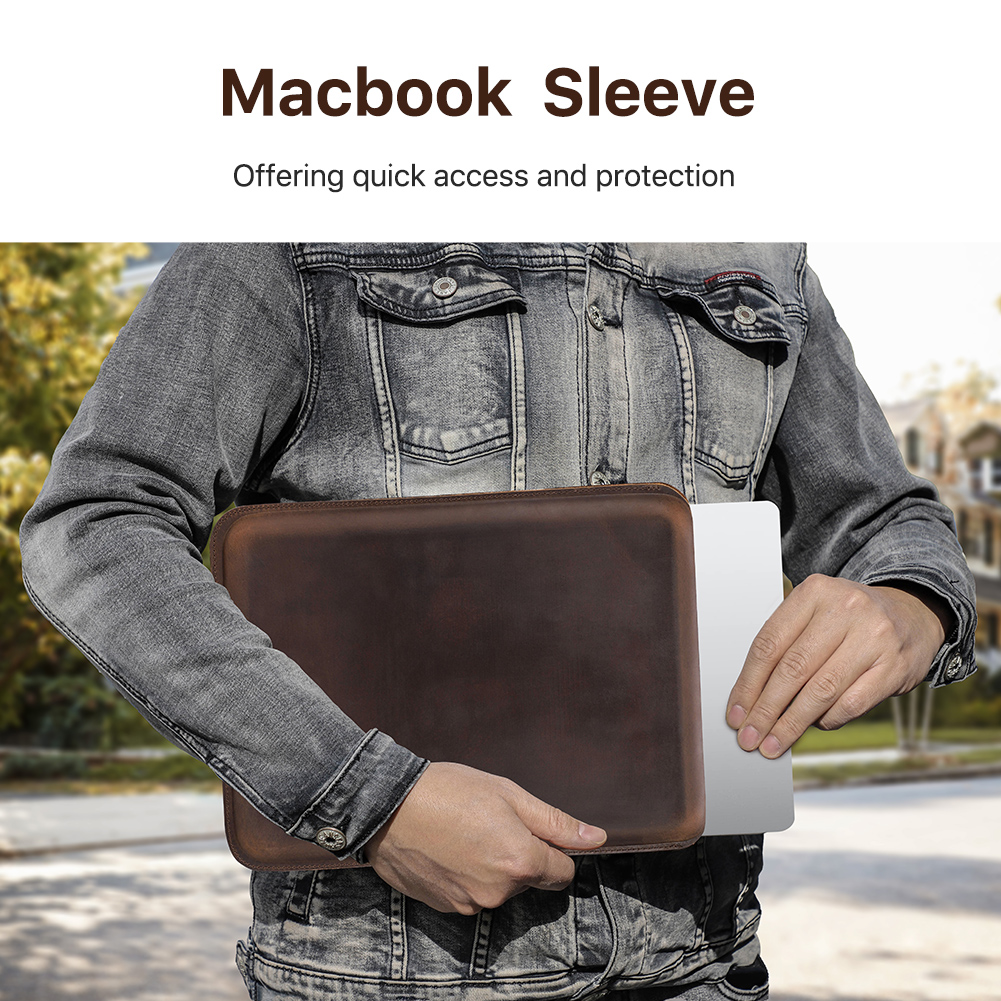 Luxury Genuine Leather Laptop  - Laptop Accessories Pouch recension och pris