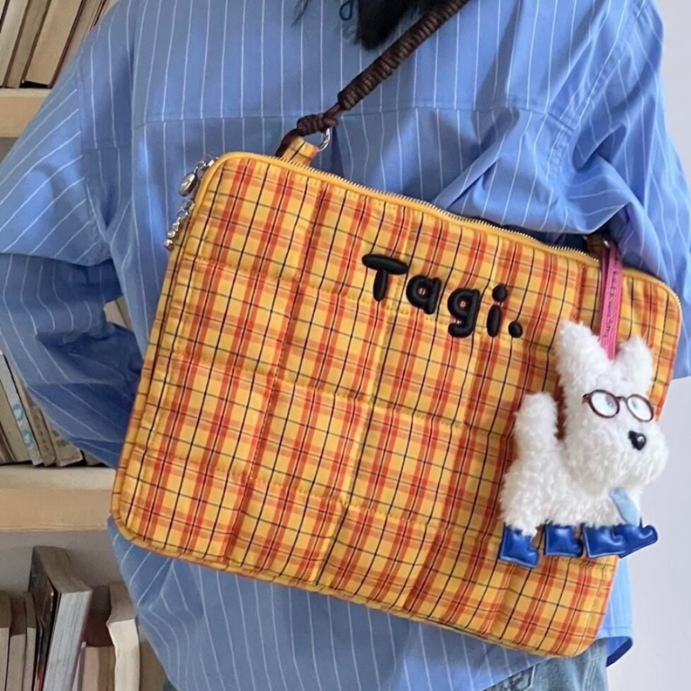 Cute Grid Laptop Bag 14in Cart - Laptop Accessories Pouch recension och pris