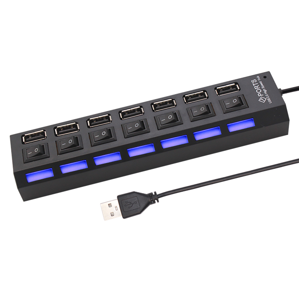 7 Port USB 2.0 Hub Splitter Fo - Laptop Accessories For Office recension och pris