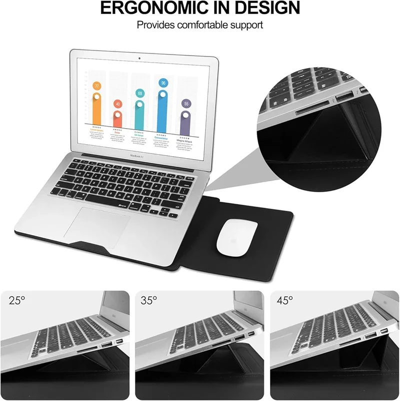 Adjustable Stand Leather Lapto - Laptop Accessories Pouch recension och pris